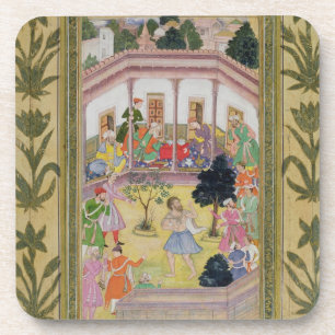 Disturbance by a madman at a social gathering, fro coaster