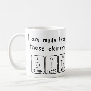 Dita periodic table name mug