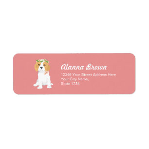 Dita The Blenheim Cavalier King Charles Spaniel Return Address Label