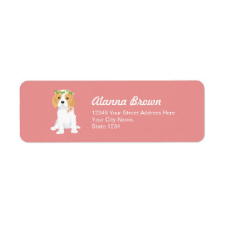 Dita The Blenheim Cavalier King Charles Spaniel Return Address Label