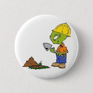 Ditch Digger Alien 6 Cm Round Badge