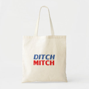 Ditch Mitch red white blue modern typography funny Tote Bag
