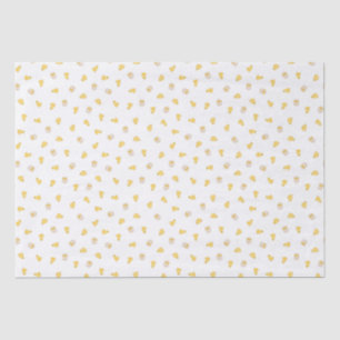 Ditsy Chicks (White) – Cute Easter Pattern Tissue Paper