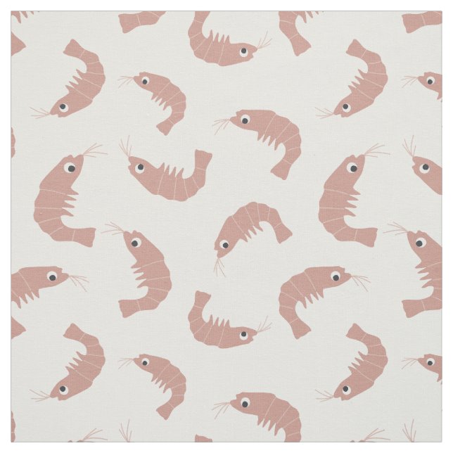 Ditsy cute shrimps   fabric (Swatch)