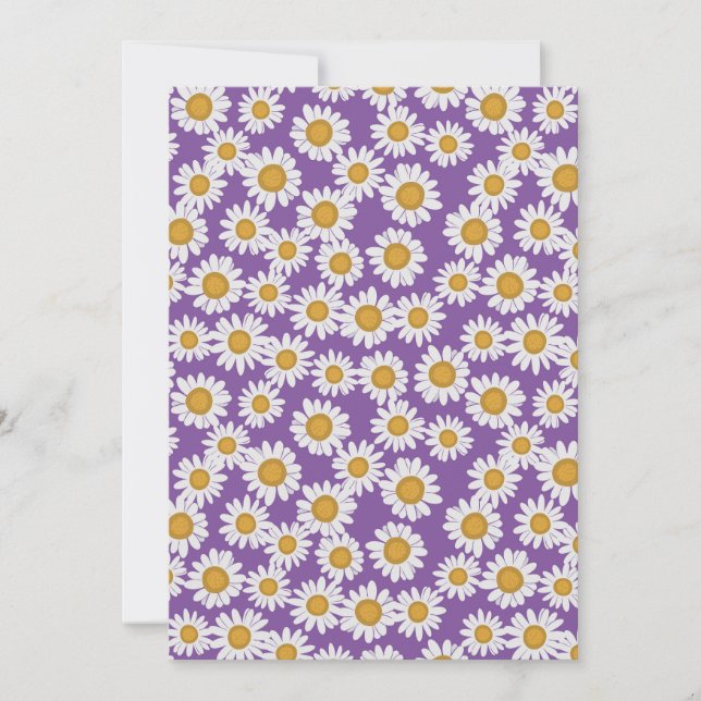 Ditsy daisy flowers invitation (Front)