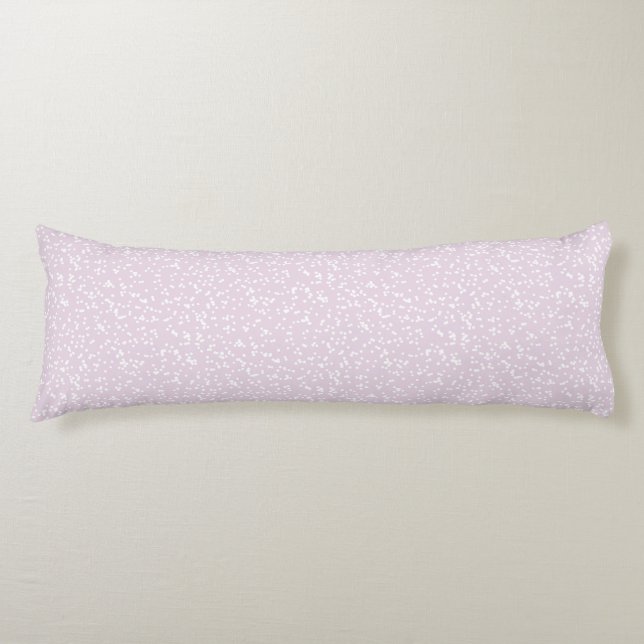 Ditsy Dots Pattern - White on Dusty Pink Body Cushion (Front)