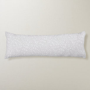 Ditsy Dots Pattern - White on Silver-Grey Body Cushion