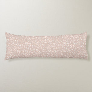 Ditsy Dots Pattern - White on Soft Terracotta Body Cushion