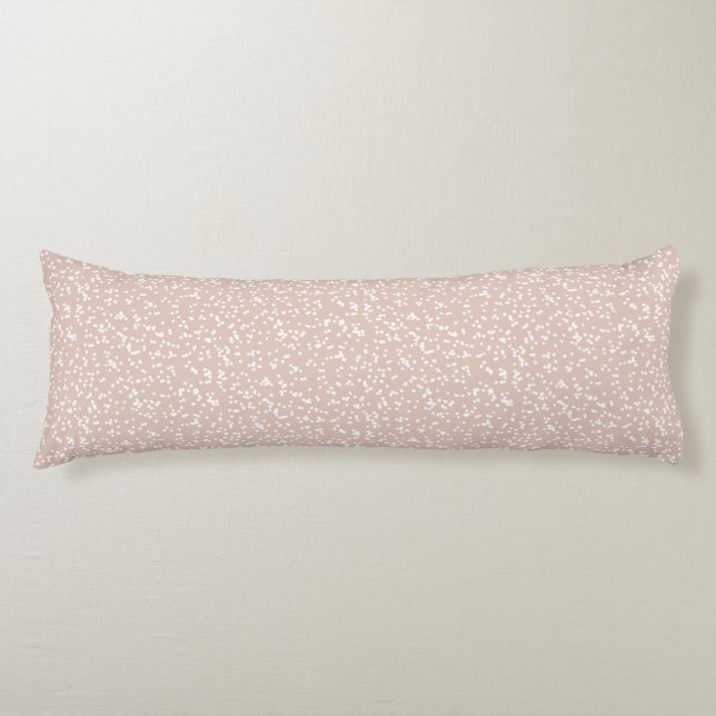 Ditsy Dots Pattern - White on Soft Terracotta Body Cushion (Front)