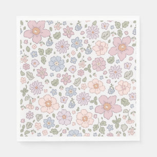Ditsy Floral Baby Shower Paper Napkins