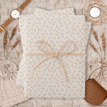 Ditsy Floral - Earthtone rustic on white cement Wrapping Paper Sheet<br><div class="desc">Ditsy floral in various shades rustic earthtone shade on a white cement background. Other colorways available.</div>