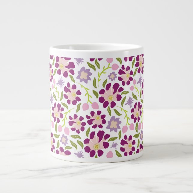 Ditsy floral  large coffee mug (Front)