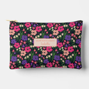 Ditsy Floral Personalised Self-Care Cosmetic Accessory Pouch