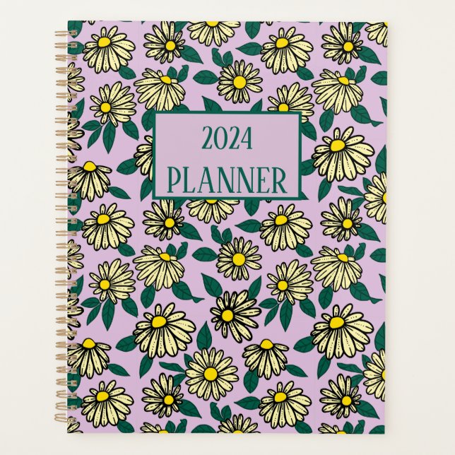Ditsy Floral Pink Pattern Planner (Front)