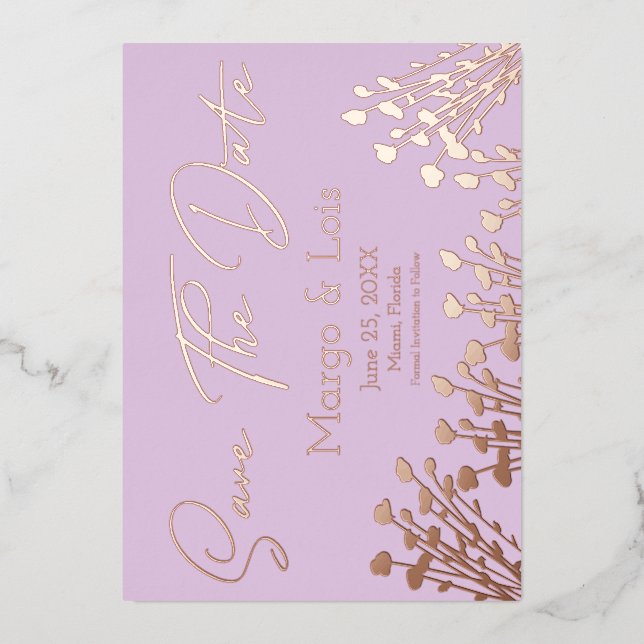Ditsy Floral Save the Date Pressed  (Front)