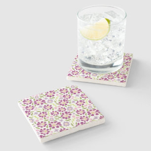 Ditsy floral stone coaster