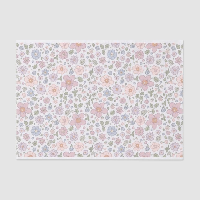 Ditsy Floral Tissue Paper – Elegant Gift Wrap (Front)