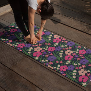 Ditsy Floral Yoga Mat Stylish Pilates Mat