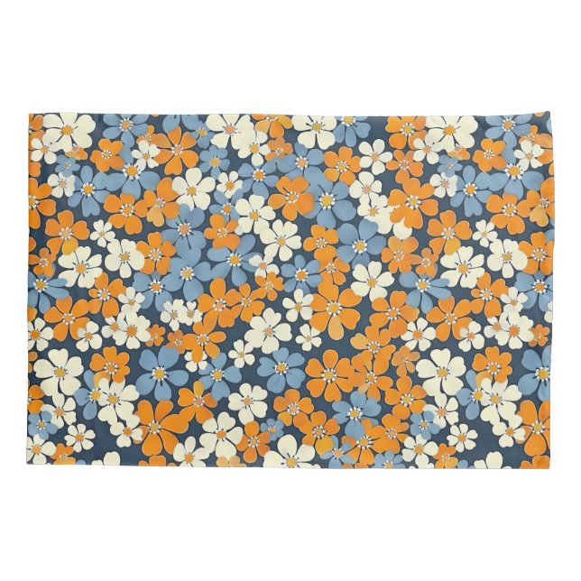 Ditsy Flowers Pattern  Pillowcase (Back)