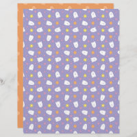Ditsy Ghosts Scrapbook Paper