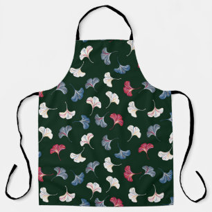 Ditsy Ginkgo: Dark Autumn Seamless. Apron