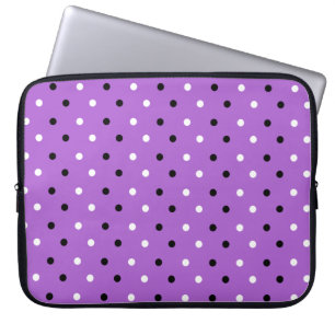 Ditsy Polka Dots on Purple Laptop Sleeve