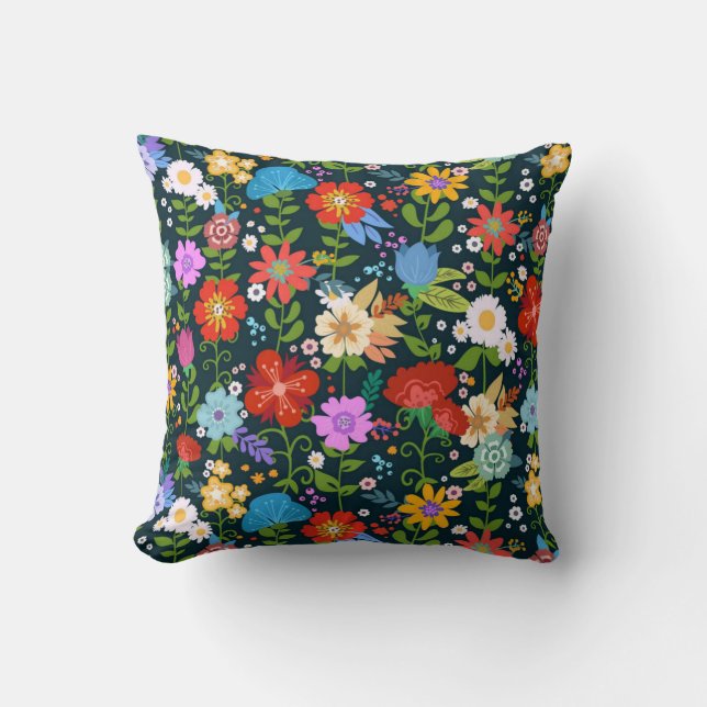 Ditsy seamless Flowers Pattern-13554 Cushion (Front)