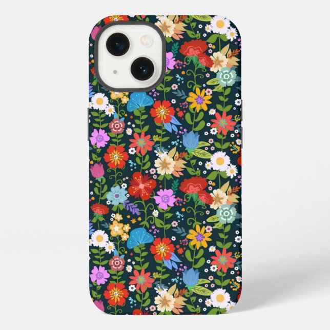 Ditsy seamless Flowers Pattern-13554 iPhone Case (Back)