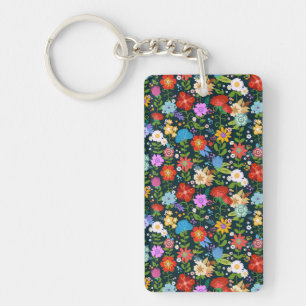 Ditsy seamless Flowers Pattern-13554 Key Ring