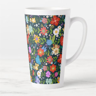 Ditsy seamless Flowers Pattern-13554 Latte Mug