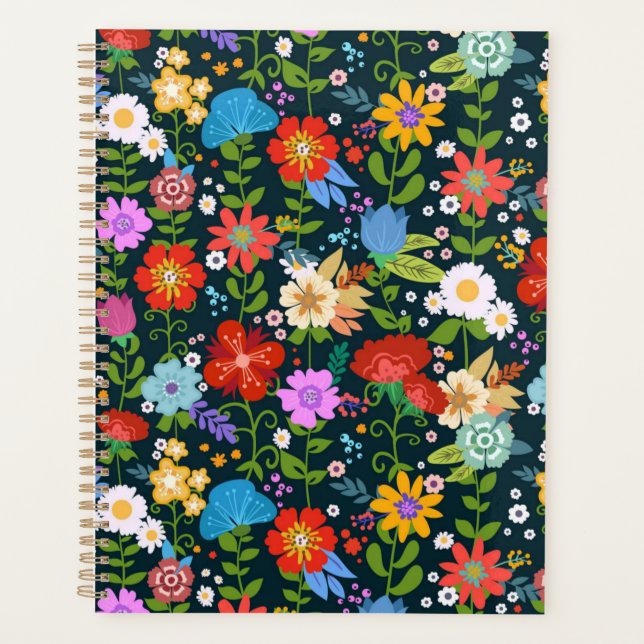 Ditsy seamless Flowers Pattern-13554 Planner (Front)