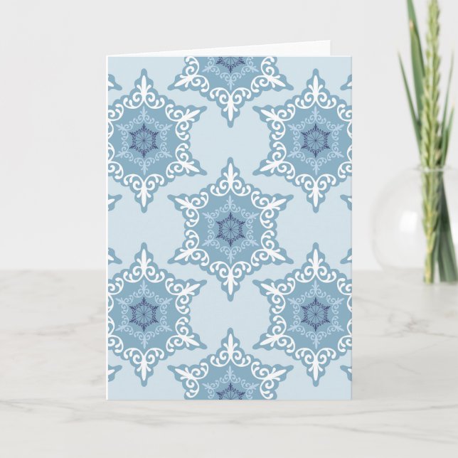 Ditsy Snowflake pattern backgrounds textures Card (Front)