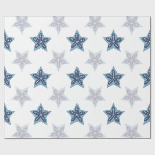 Ditsy Snowflake pattern backgrounds textures Wrapping Paper