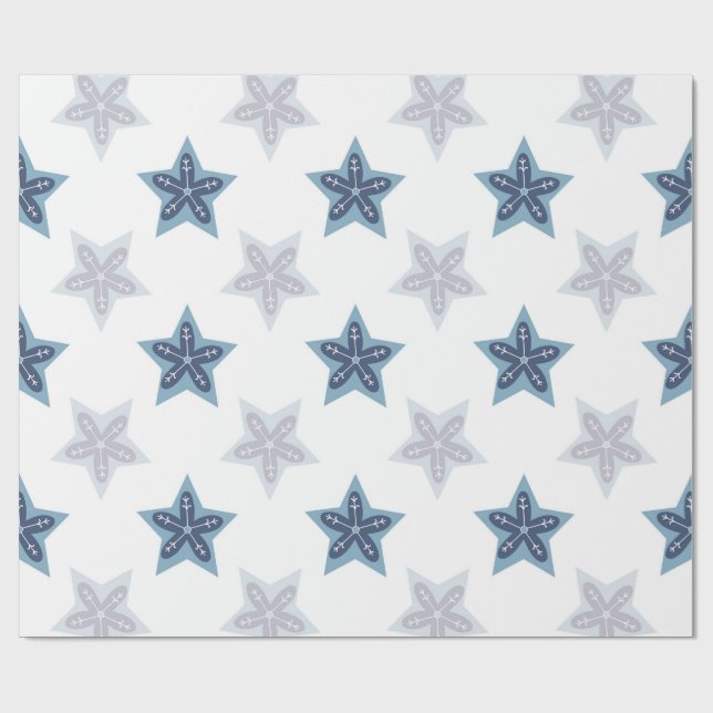 Ditsy Snowflake pattern backgrounds textures Wrapping Paper (Flat)