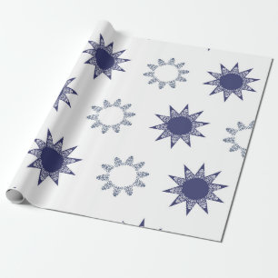 Ditsy Snowflake pattern backgrounds textures Wrapping Paper
