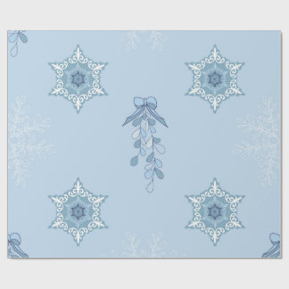 Ditsy Snowflake pattern backgrounds textures Wrapping Paper