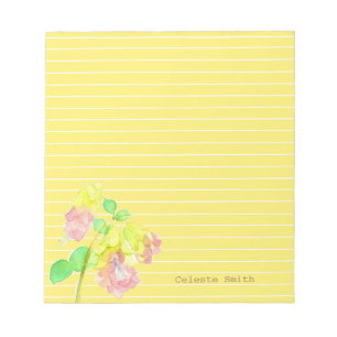 Dittany Of Crete Botanical Personalized Yellow Notepad