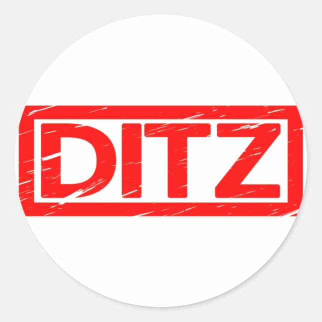 Ditz Stamp Classic Round Sticker (Front)