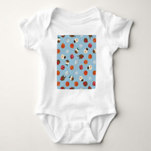 Ditzy Christmas Polkadots Baby Bodysuit