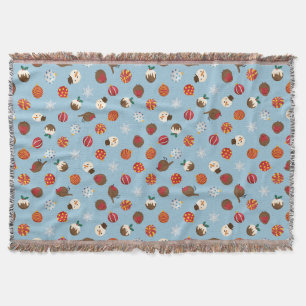 Ditzy Christmas Polkadots Throw Blanket