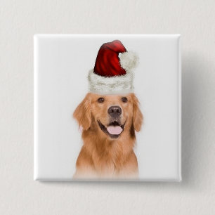 Ditzy Dogs~Original Button~Golden Retriever 15 Cm Square Badge