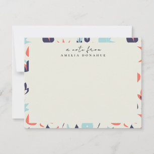 Ditzy Floral Pattern Personalised Stationery Card
