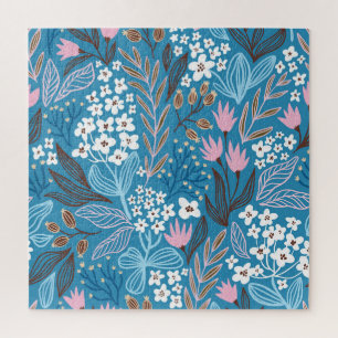 Ditzy Floral: Vintage Spring Design. Jigsaw Puzzle