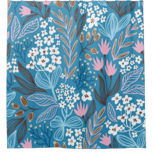 Ditzy Floral: Vintage Spring Design. Shower Curtain