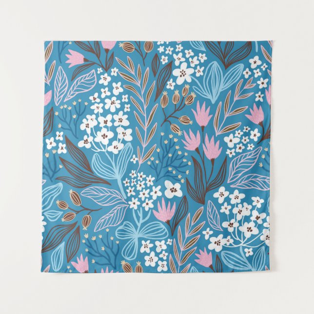 Ditzy Floral: Vintage Spring Design. Tapestry (Front)