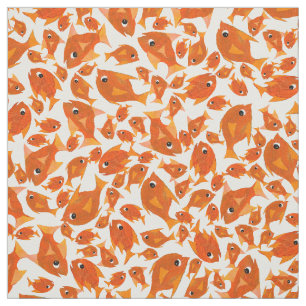 Ditzy Orange Fishes Pattern to Customise Fabric