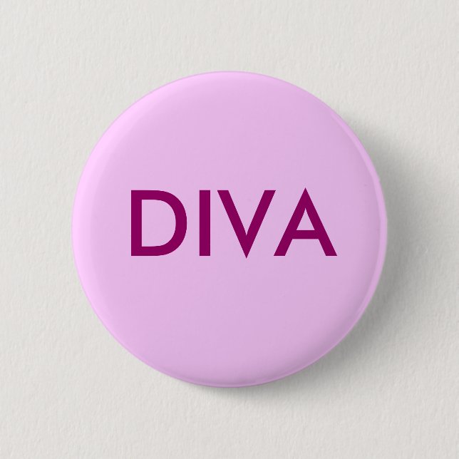 DIVA 6 CM ROUND BADGE (Front)