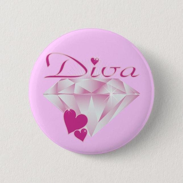 Diva 6 Cm Round Badge (Front)