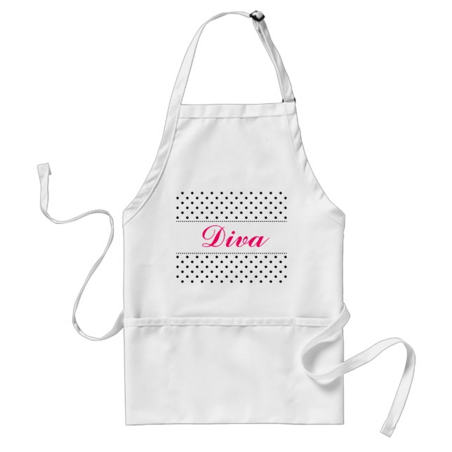 Diva apron for women | Personalizable by name (Front)