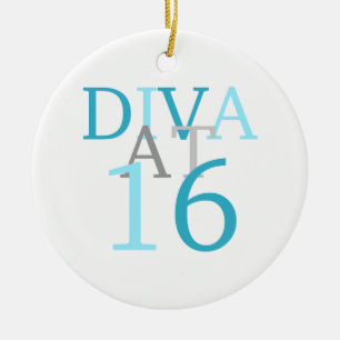 Diva At 16 Ceramic Tree Decoration